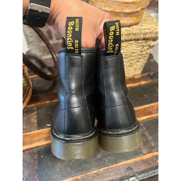 Dr. Martens 1460 Combat Boots Kids Black Size 3 - Picture 6 of 12